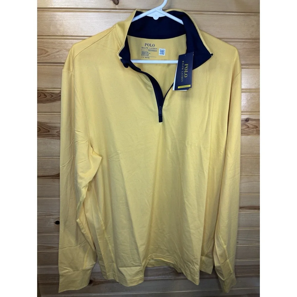 Polo Ralph Lauren Performance 1/4 Zip Wicking Pullover Men's Large NWT $125 Golf